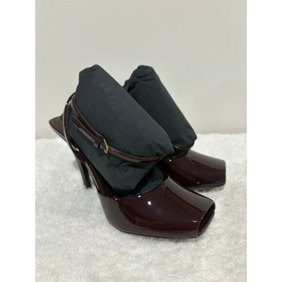 NWT Saint Laurent 110mm La Scandale Heeled Pumps Marron Glaze Women's Size EU 37 - Picture 3 of 11